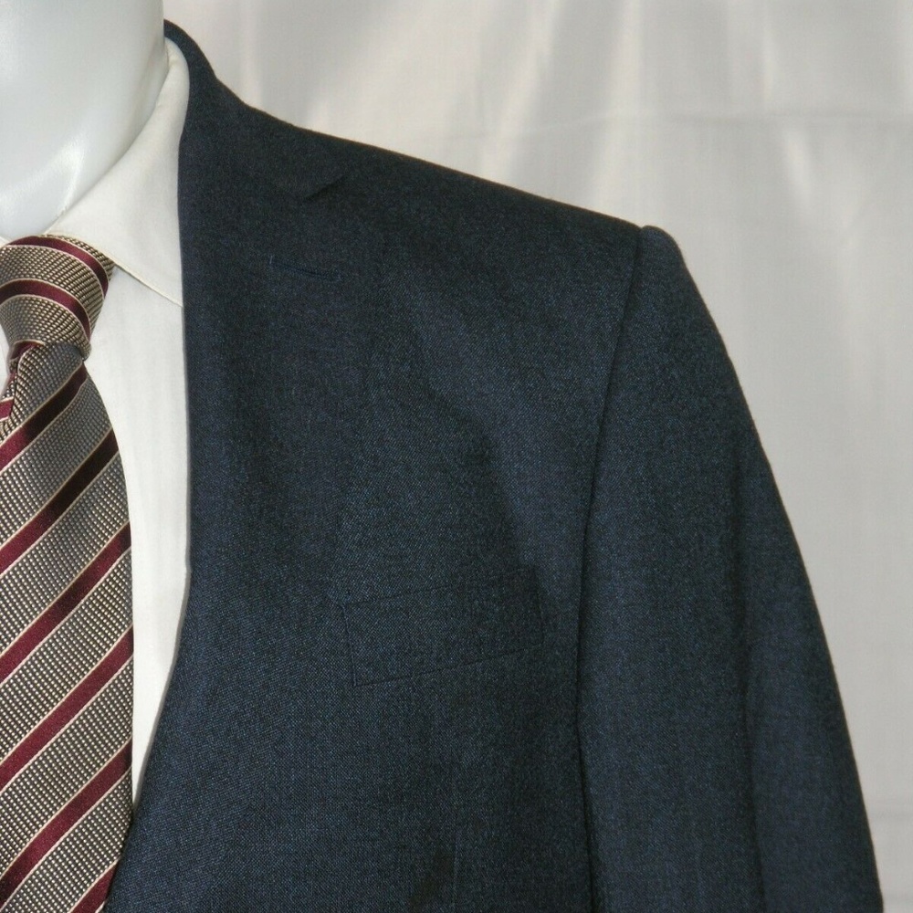 Richard James Savile Row Blue Barathea Two Button Sport Coat 42L